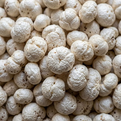 Premium fox nuts (makhana), a nutritious superfood snack.