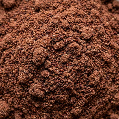 Protein-rich finger millet flour for nutritional products.