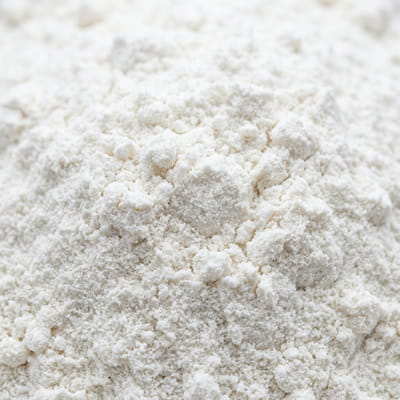 Refined white flour for baking and confectionery uses.