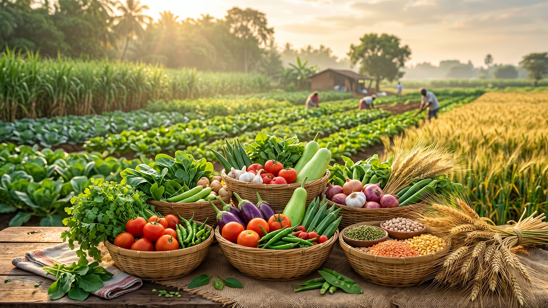Premium quality fresh vegetables and agricultural produce sourced from Indian farms for international export markets